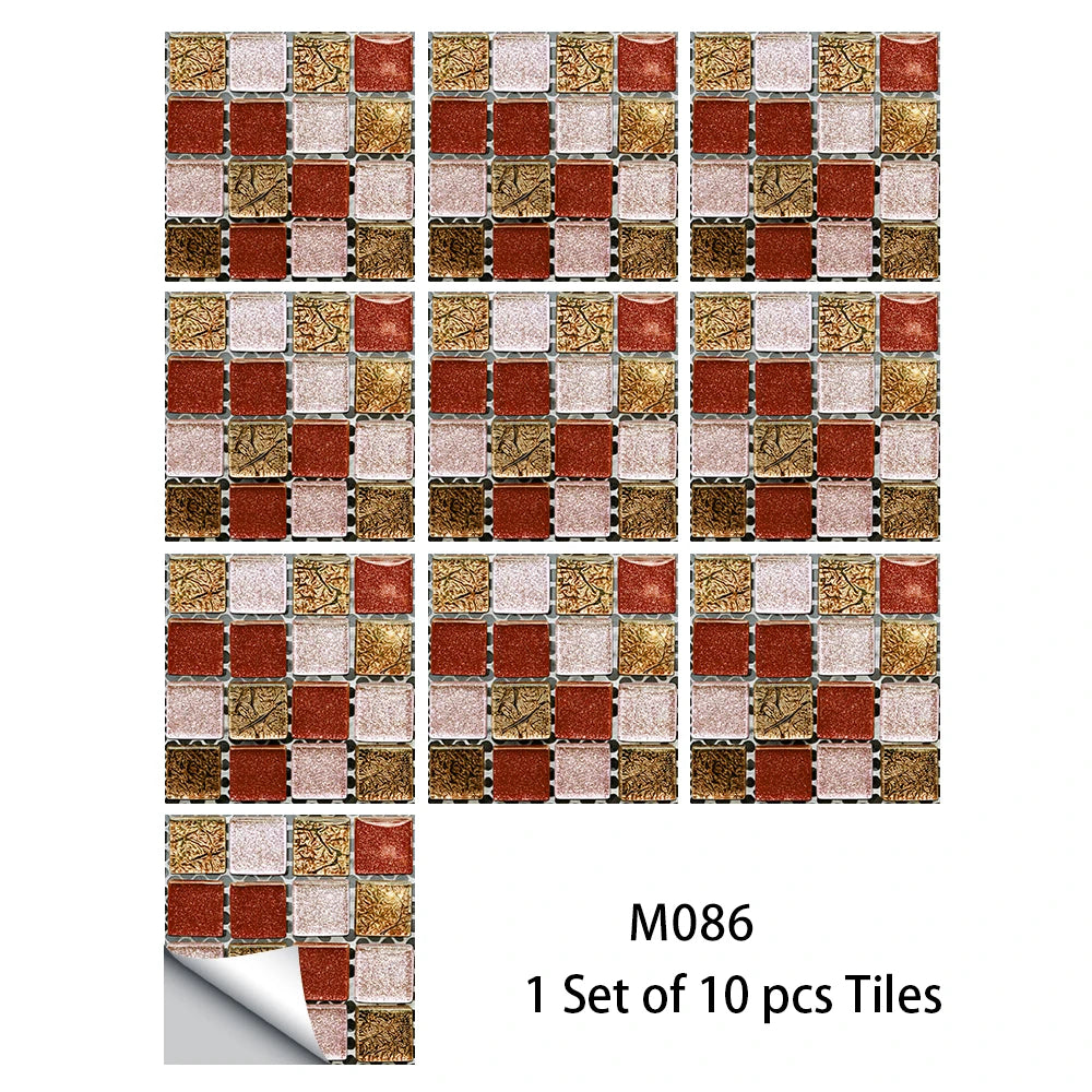 10 Miếng Dán Gạch Mosaic Bếp Và Phòng Tắm Chống Nước