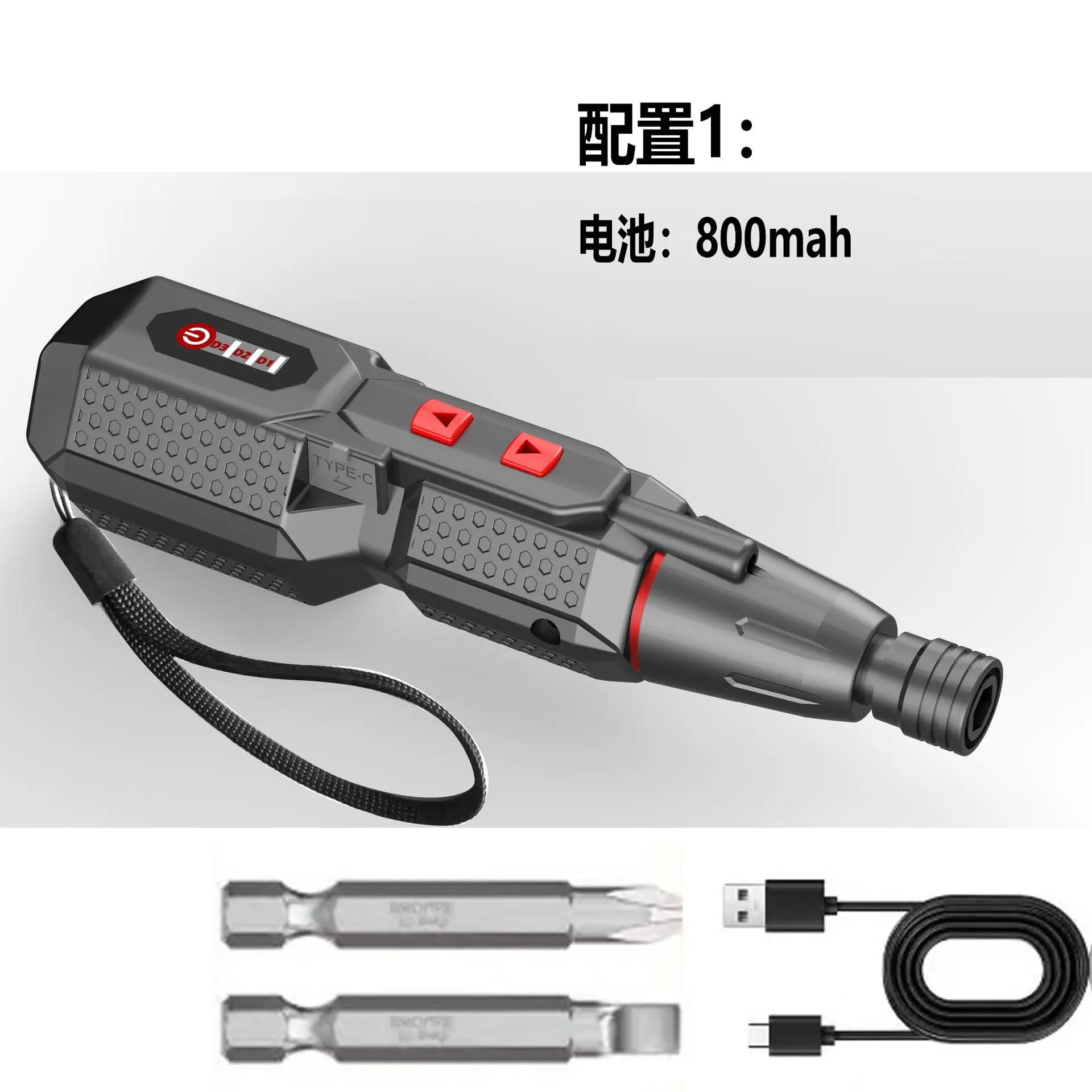 Vặn Vít Điện 4.2V Có Đèn LED Ba Tốc Độ Tay Cầm Thẳng