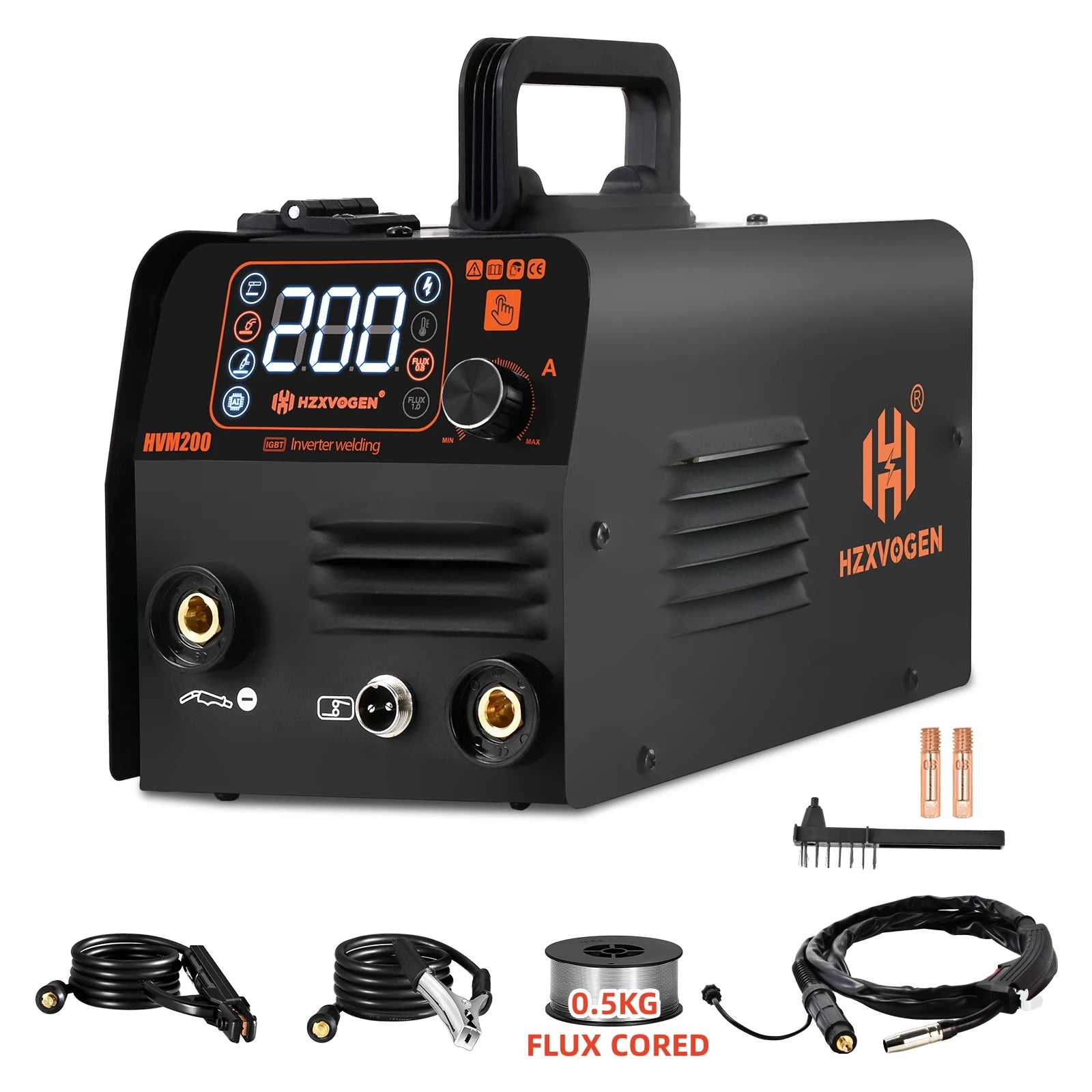 Máy Hàn MIG TIG MMA 3 Trong 1 HVM200 Inverter Không Gas