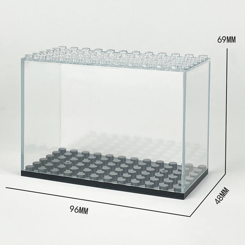 Display Box Container Dustproof Transparent Cover Accessory Base Set City DIY Model Building Blocks Bricks Toy For Children Gift