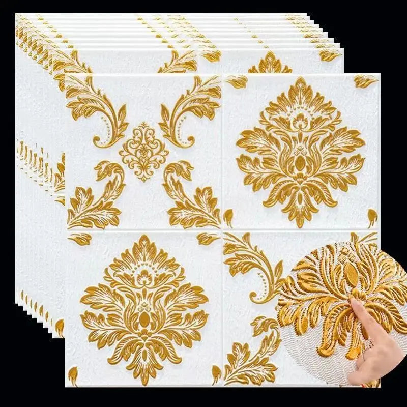 Dán Tường 3D Gạch Xốp Phòng Ngủ Có Keo Dính Chống Thấm