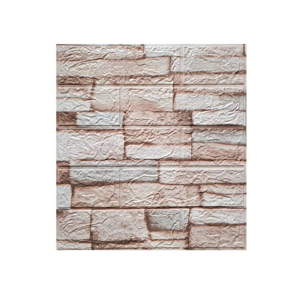 Waterproof 3D Imitation Brick Wall Stickers DIY Peel and Stick Decorative Stickers 35*38.5CM Moisture-proof Background Wallpaper