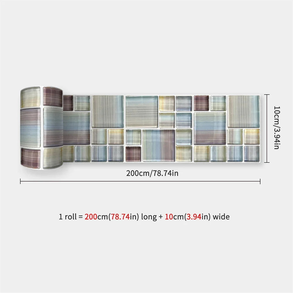 Waterproof Self-Adhesive Baseboard Wall Sticker Waistline Baseboard Wall Trim Corner Line Protector Decor Skirting Board Decal