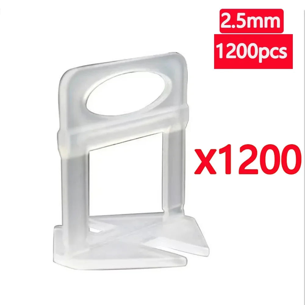 25-1200PCS Floor Tile Leveling System Clips Spacers Straps Tile Piler Wadge Ceramic Tile Laying Leveling Construction Tools