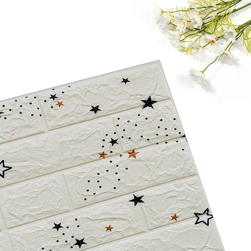 8/20pcs Foam 3D Brick Wall Stickers Adhesive Panel Home Decor Living Room Bedroom House Decoration Bathroom Waterproof Wallpaper