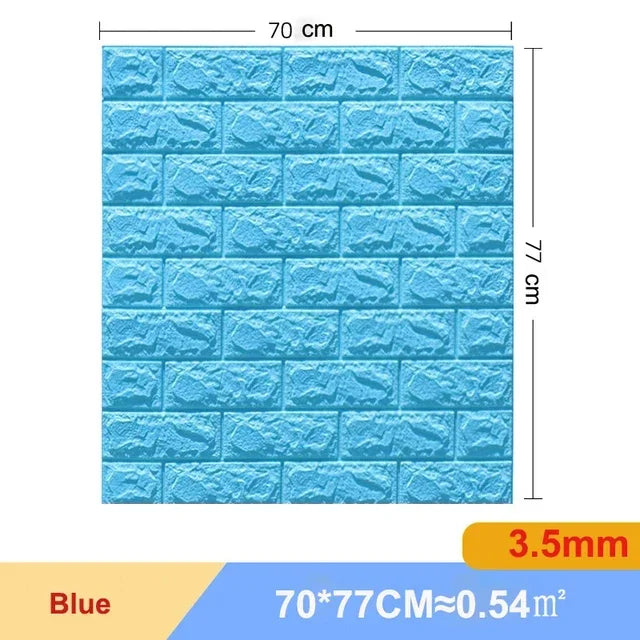 10 Miếng Dán Tường 3D Tự Dính Trang Trí Nhà Phòng Khách