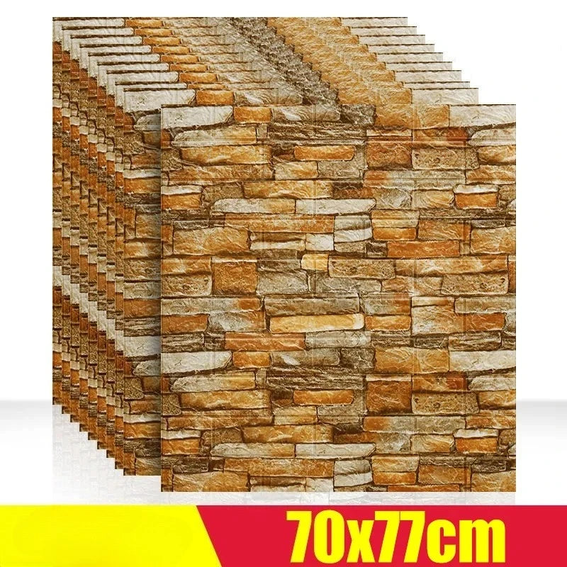 Bộ Dán Tường 3D Foam Gạch Chống Nước Tự Dính 1 5 12 Miếng
