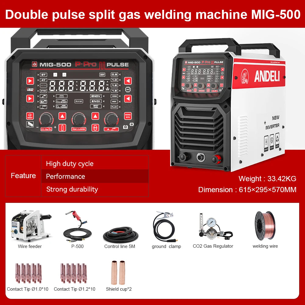 Máy Hàn MIG ANDELI 3 Trong 1 Có Double Pulse TIG MMA