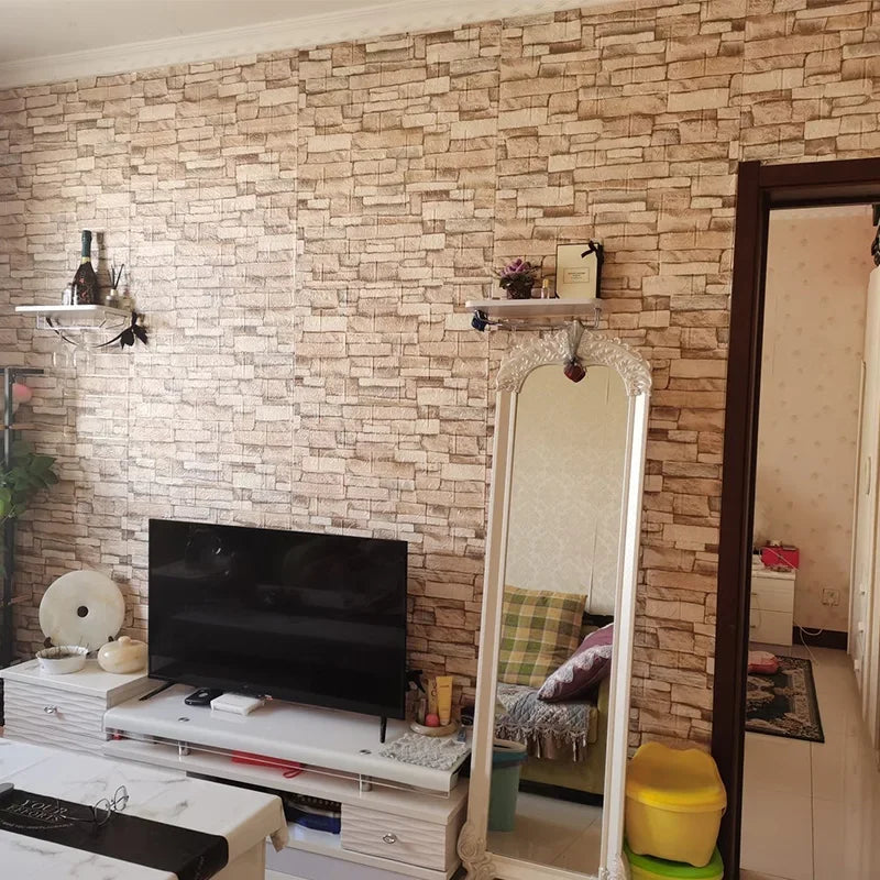 Bộ Dán Tường 3D Foam Gạch Chống Nước Tự Dính 1 5 12 Miếng
