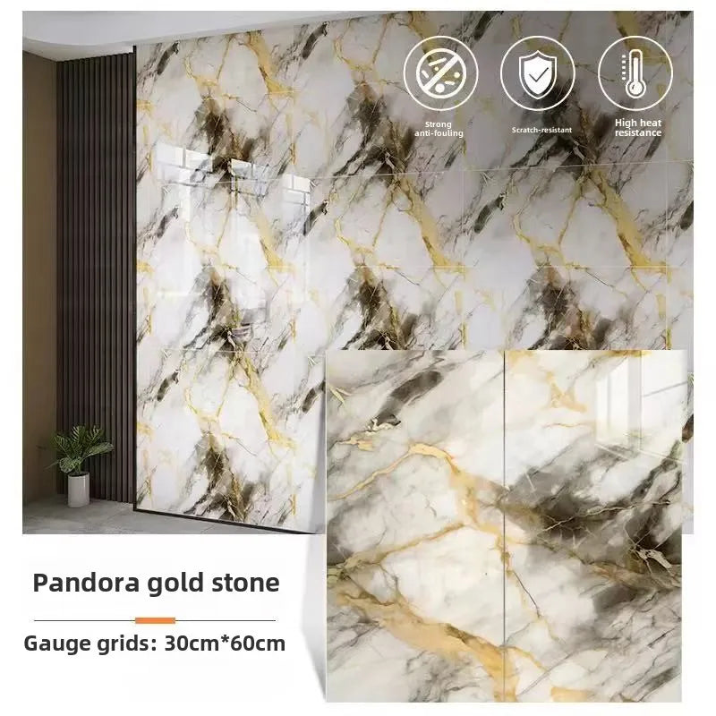 Dán Gạch Trang Trí PVC Marble 30cm X 60cm Tường Phòng Tắm