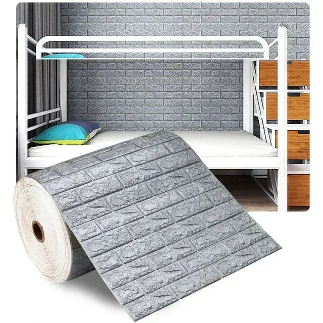 Giấy Dán Tường 3D Tự Dính Gạch Ốp Tường Phòng Khách