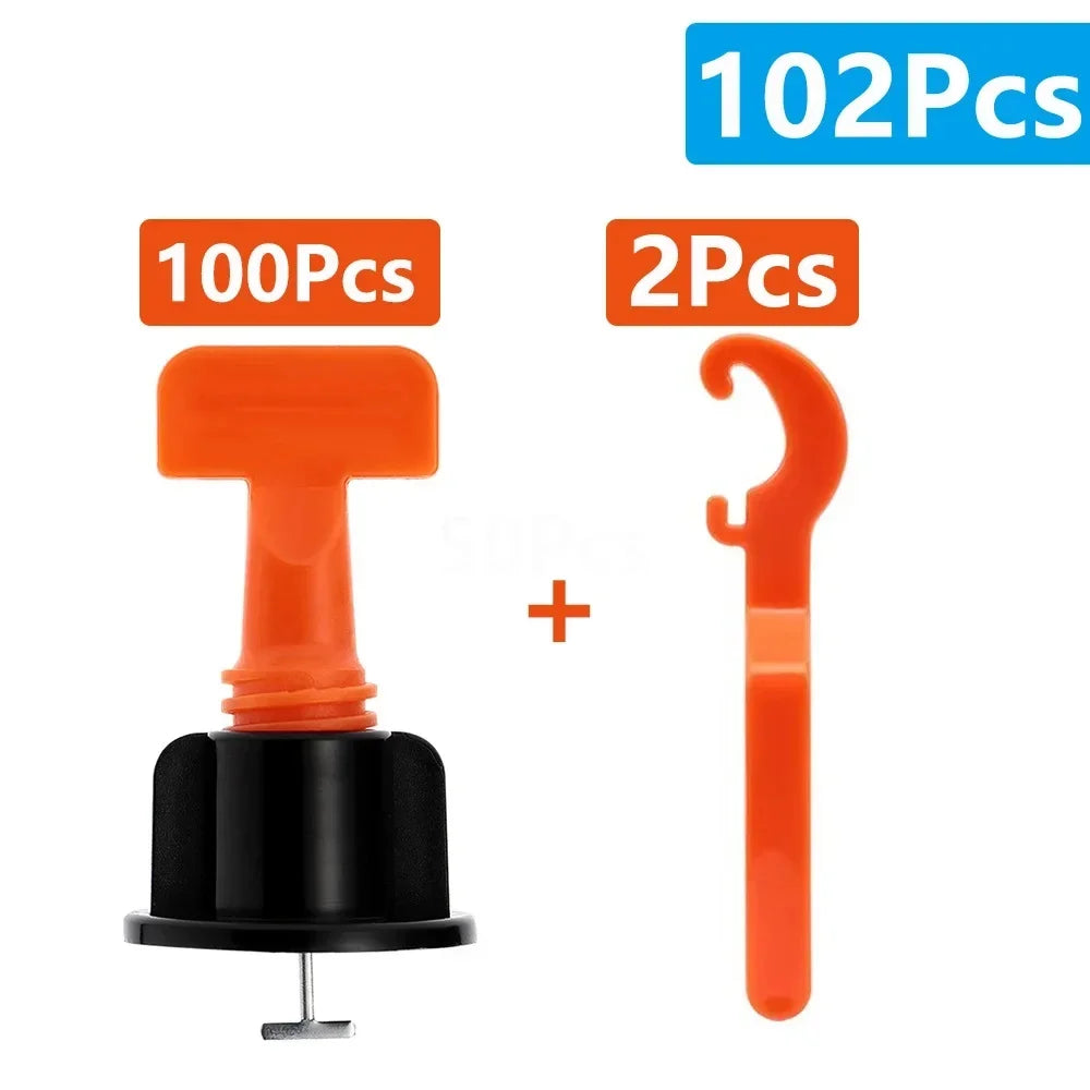 51-204Pcs Tile Leveling System for Tile Laying Level Wedges Alignment Spacers for Leveler Locator Spacers Plier Flooring Wall