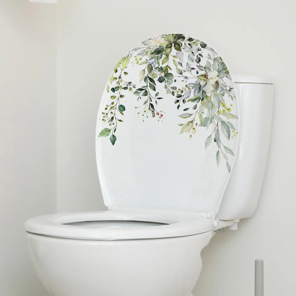 Decal Dán Tường Lá Xanh Trang Trí Nhà Tắm Phòng Khách