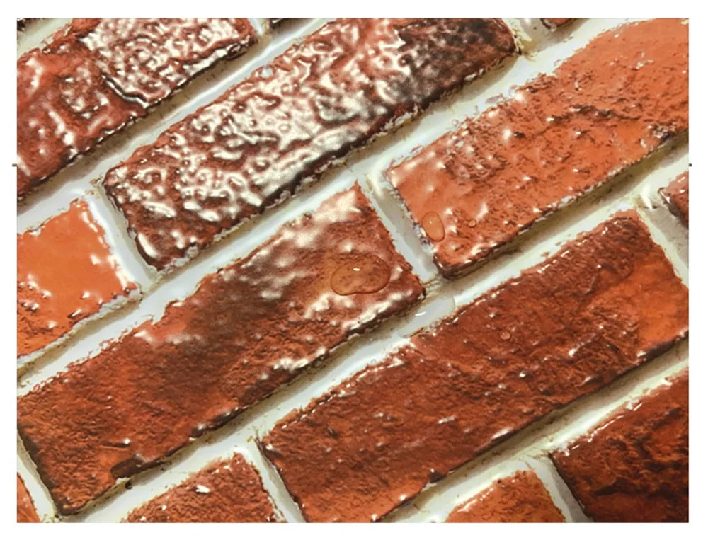 Self Adhesive Tile Wall Sticker Home Decor 3D PVC Brick Sticker Wall Decor For Kitchen Cupboard Bathroom Waterproof Wallpaper