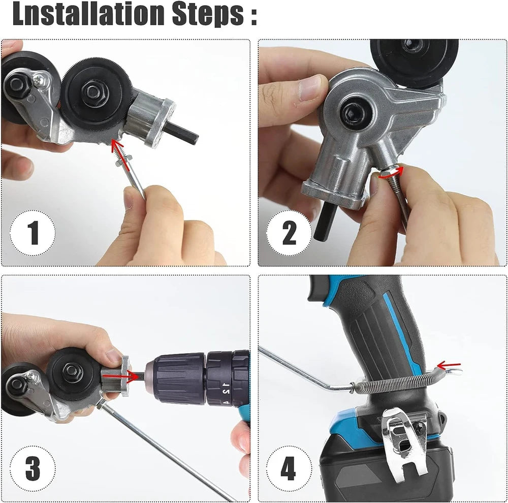 Đầu Nibbler Điện Cắt Kim Loại Kèm Adapter Cho Máy Khoan