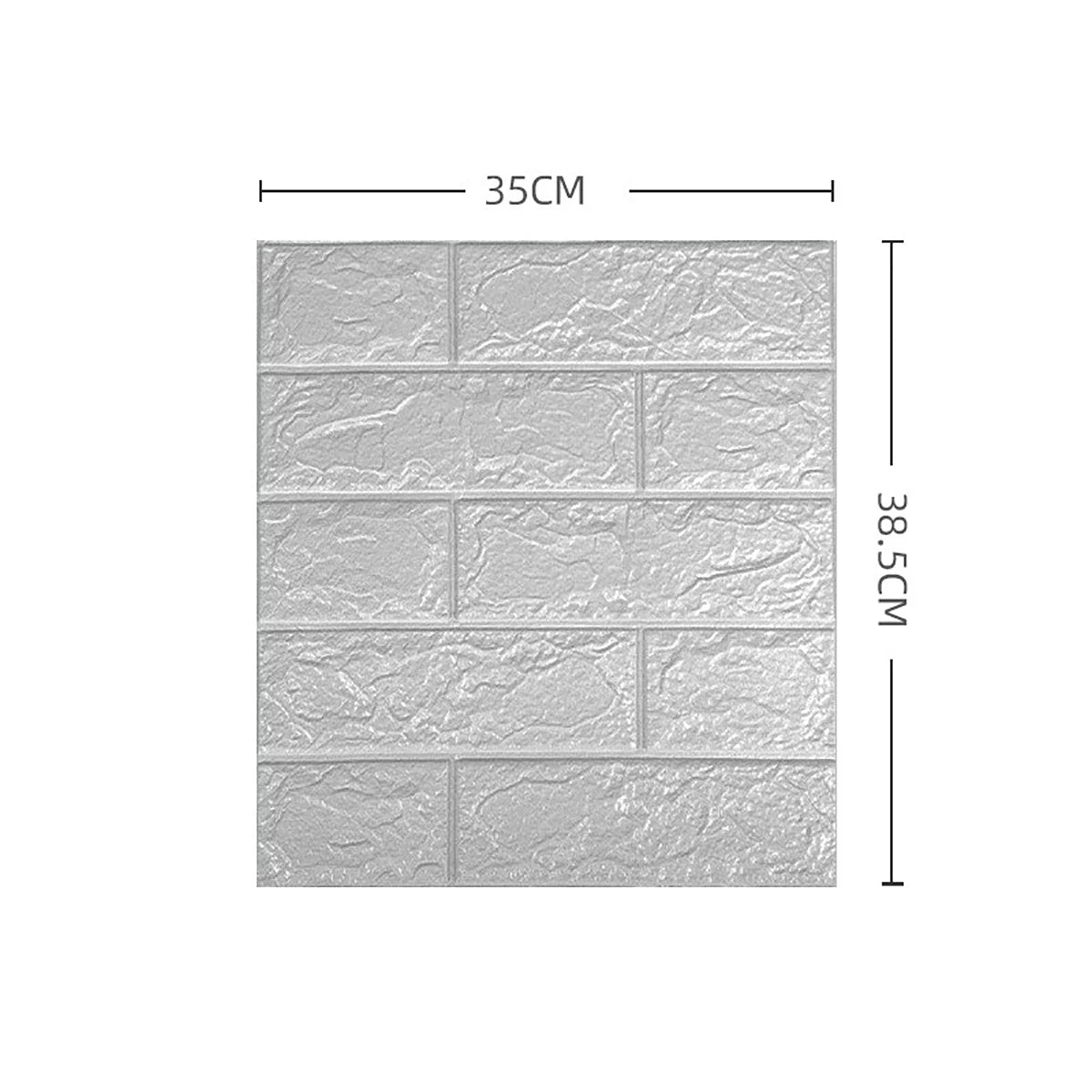 Dán Tường Gạch 3D Mô Phỏng 35x38.5 Cm 5 15 30 Miếng