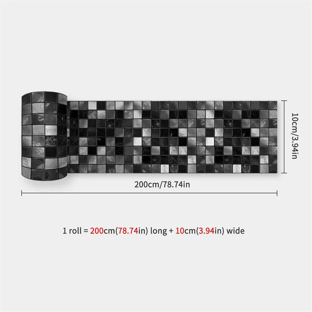 Waterproof Self-Adhesive Baseboard Wall Sticker Waistline Baseboard Wall Trim Corner Line Protector Decor Skirting Board Decal