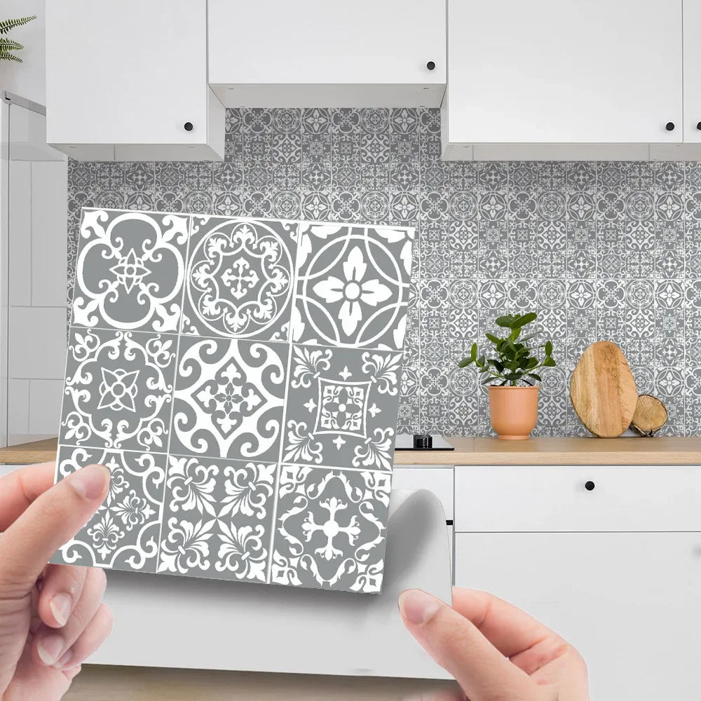 Bộ 10 Miếng Gạch Mosaic 3D Dán Tường Chống Thấm Phòng Tắm