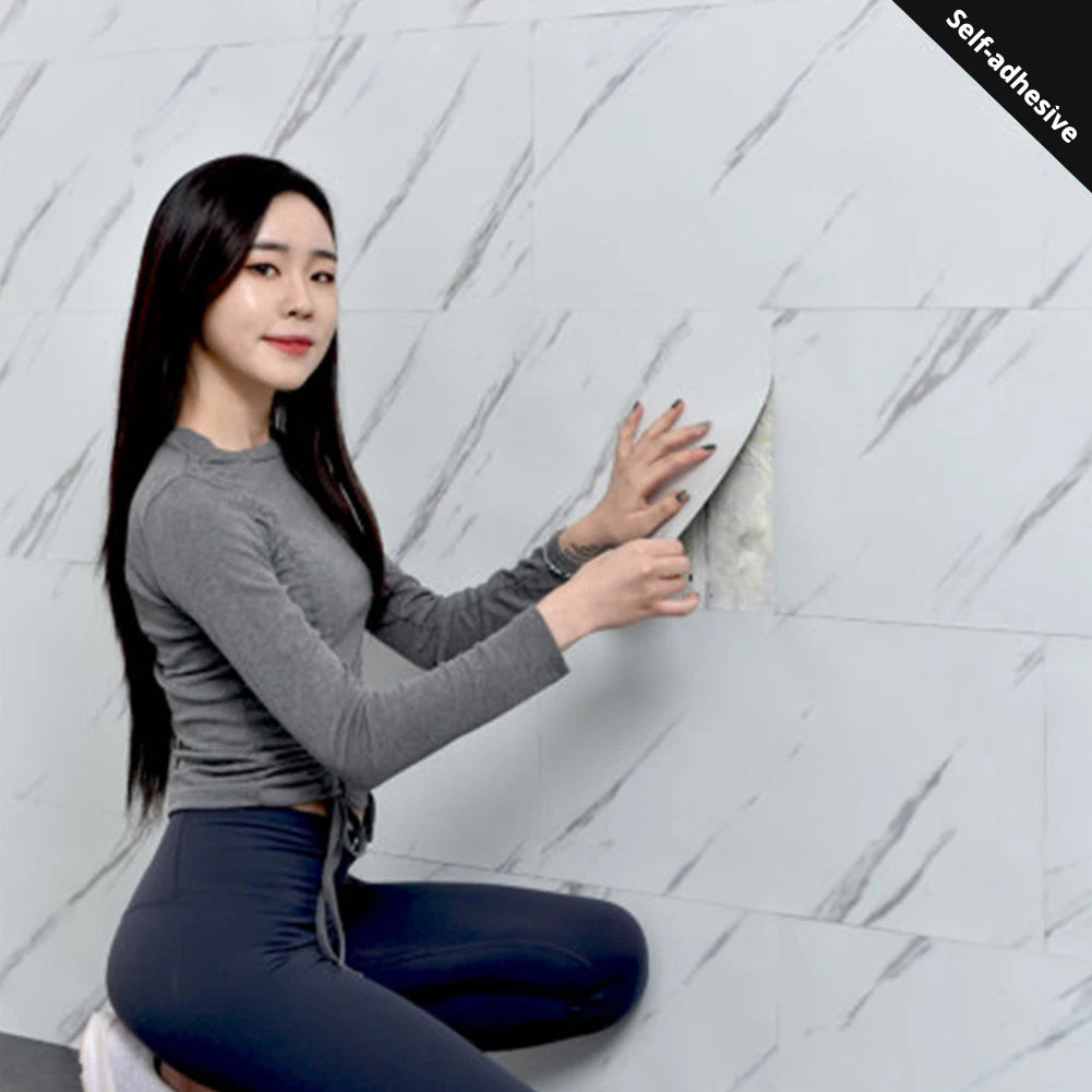 30X30cm Vinyl Self-adhesive Tile Wall Sticker for Bathroom Livingroom Decor for Wall Wallpaper Kitchen Waterproof Foor Sticker