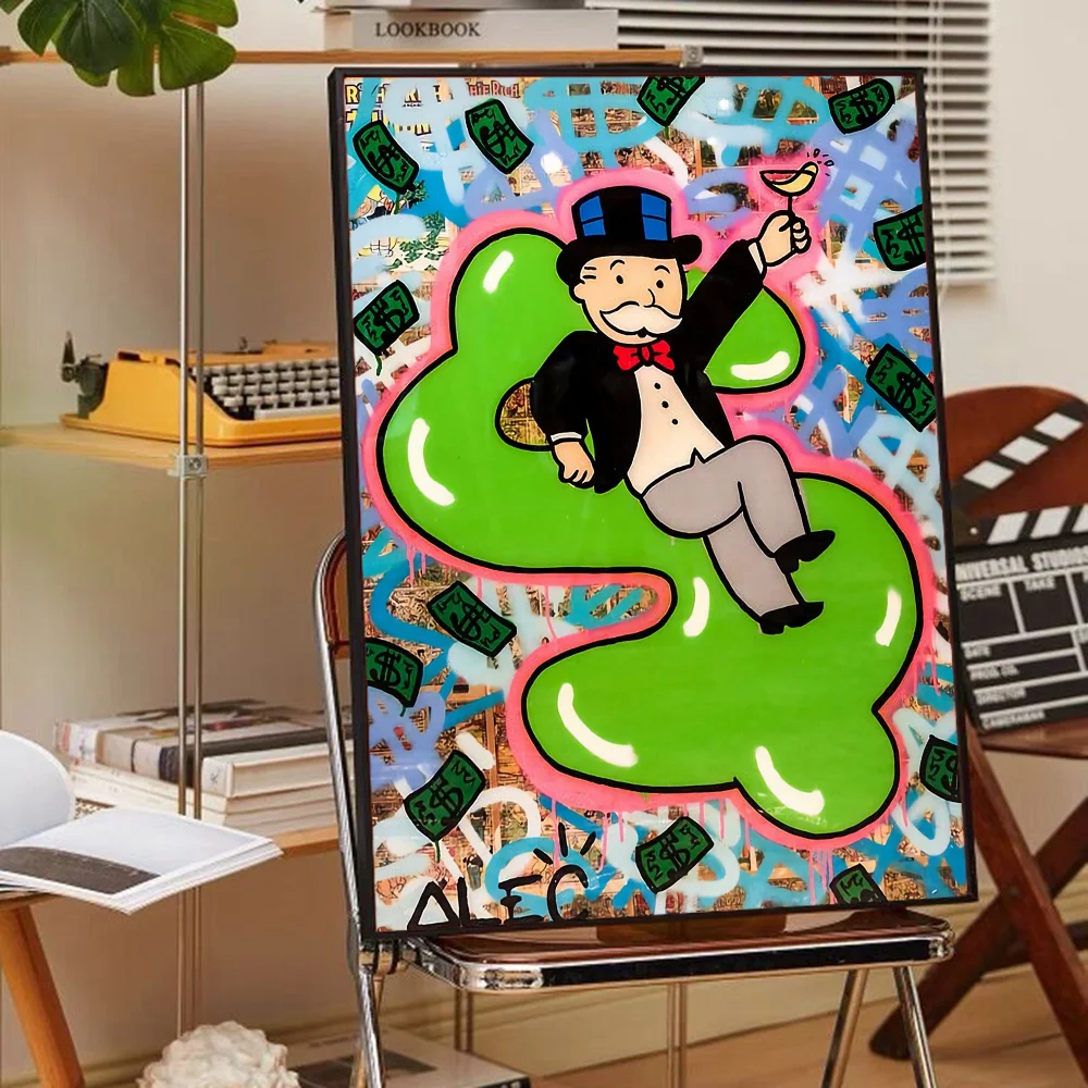 Poster Graffiti Alec Monopoly Money Waterproof Treo Tuong