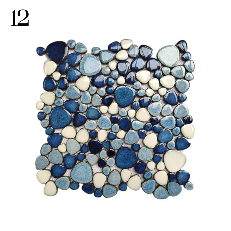 Gach Mosaic Ceramic 30x30cm Xanh Trang KhongTruot Phong Tam