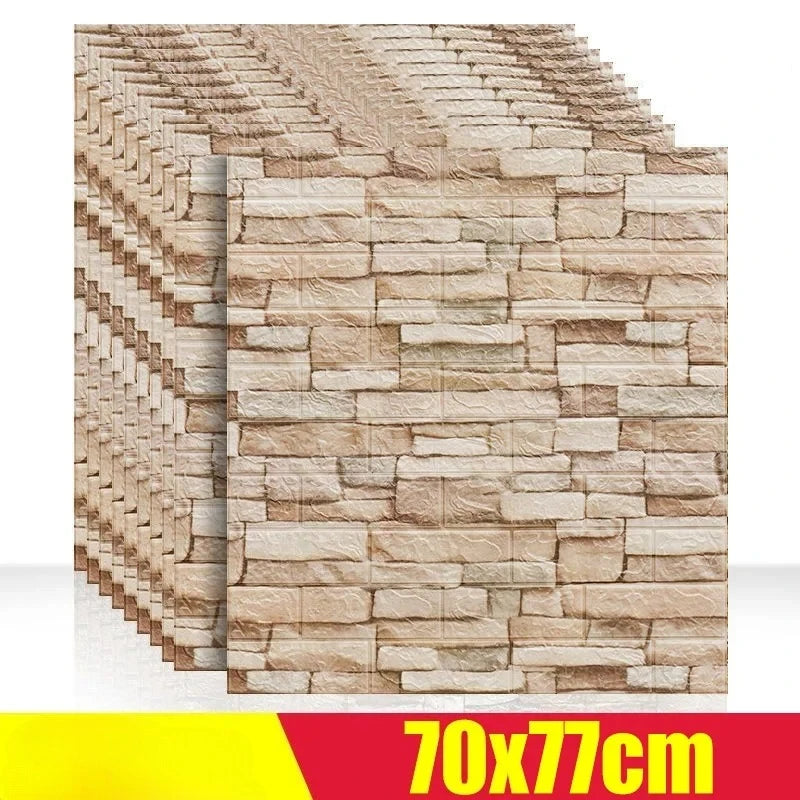 Bộ Dán Tường 3D Foam Gạch Chống Nước Tự Dính 1 5 12 Miếng