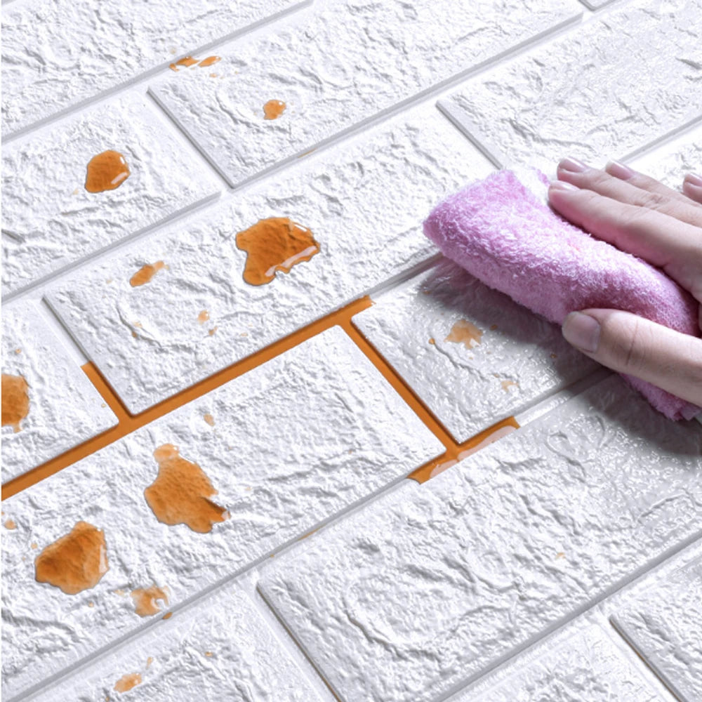 10-40pcs 38.5cmx35cm 3D Wall Stickers Self-adhesive Wallpaper Oil and Moisture Resistant Stain Resistant  Decorative Stickers ﻿