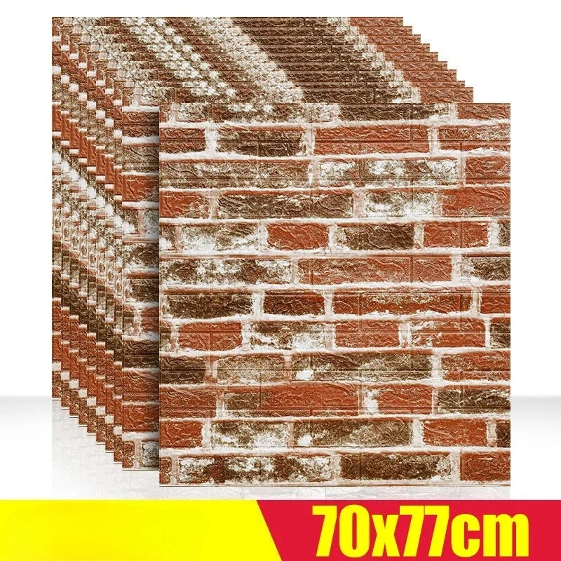 Bộ Dán Tường 3D Foam Gạch Chống Nước Tự Dính 1 5 12 Miếng