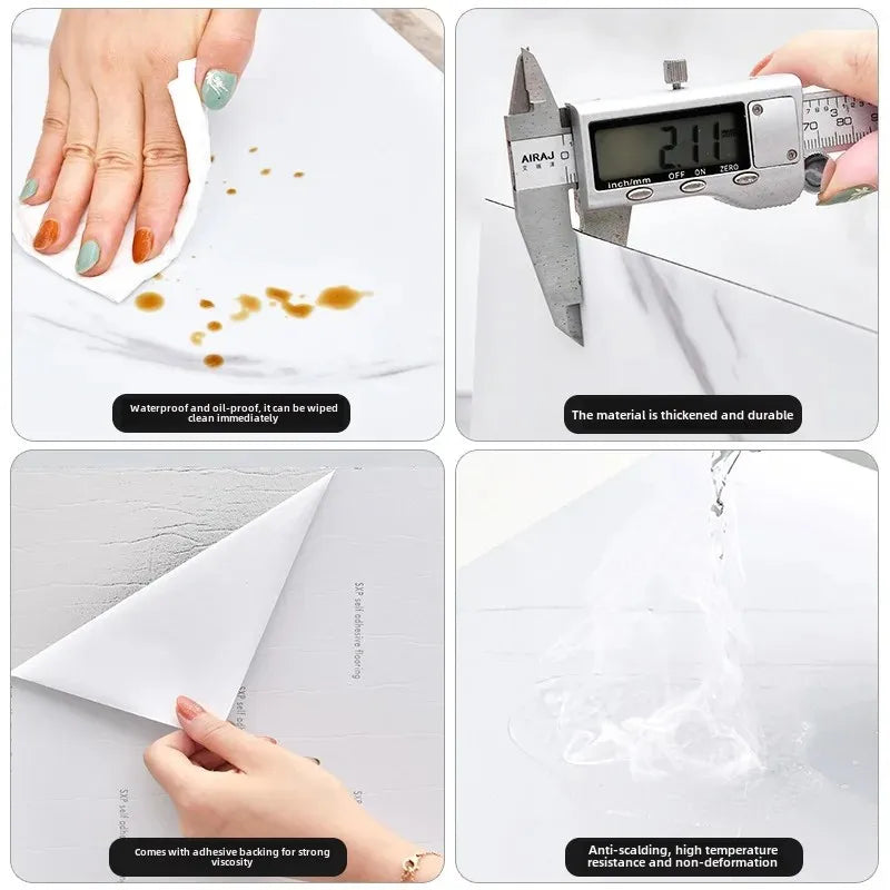 Dán Gạch Trang Trí PVC Marble 30cm X 60cm Tường Phòng Tắm