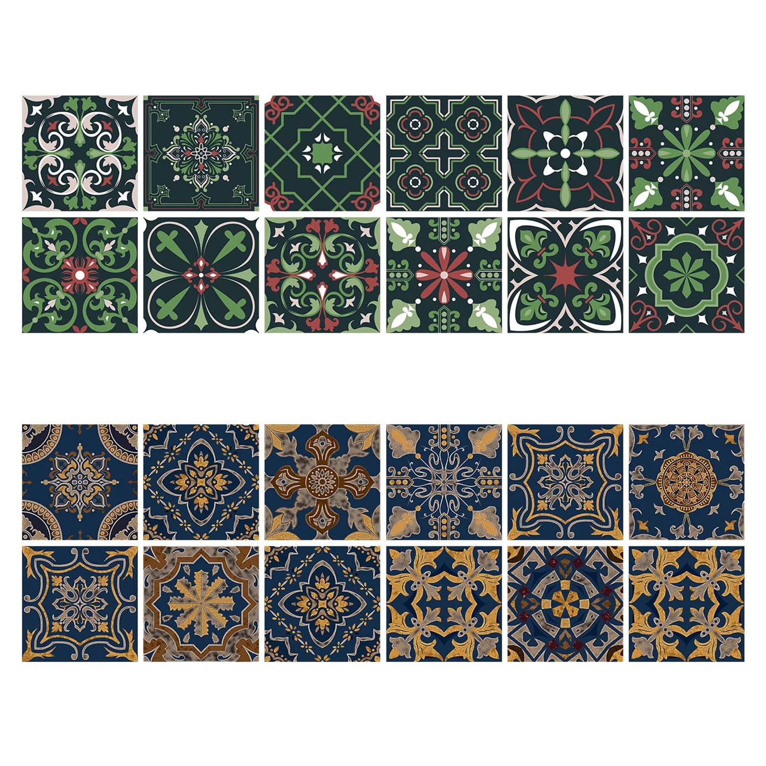 24pcs Art Tile Self-adhesive 3D Wall Sticker Kitchen Wallpaper  For Living Room Bathroom Decoration Murals Waterproof Decals