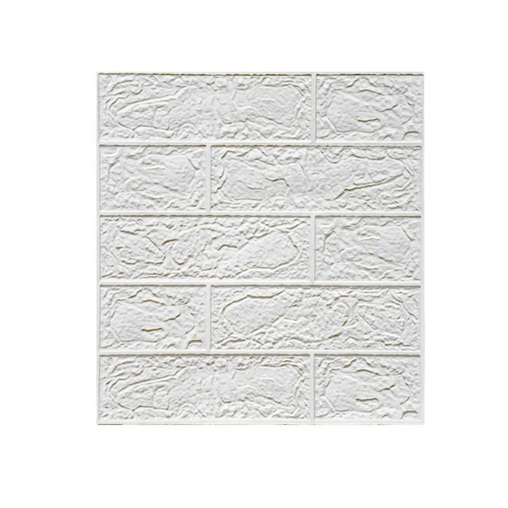 Waterproof 3D Imitation Brick Wall Stickers DIY Peel and Stick Self-adhesive Wallpaper Panel Retro Moisture-proof
