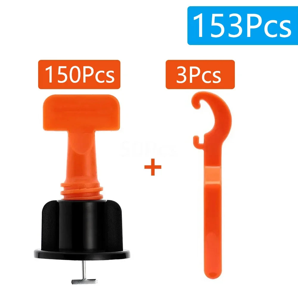 51-204Pcs Tile Leveling System for Tile Laying Level Wedges Alignment Spacers for Leveler Locator Spacers Plier Flooring Wall