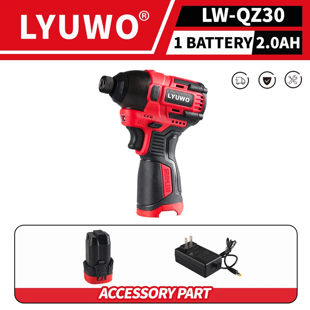 Máy Vặn Vít Không Dây LYUWO 21V Brushless LED Pin Makita