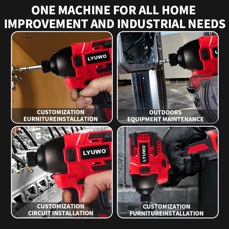Máy Vặn Vít Không Dây LYUWO 21V Brushless LED Pin Makita