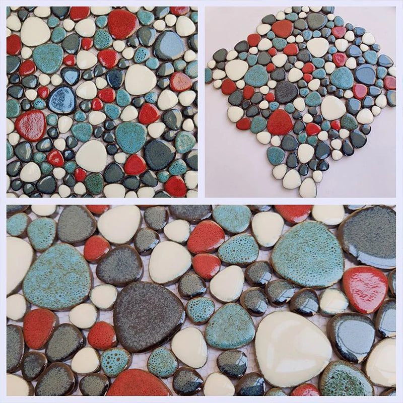 Gach Mosaic Ceramic 30x30cm Xanh Trang KhongTruot Phong Tam