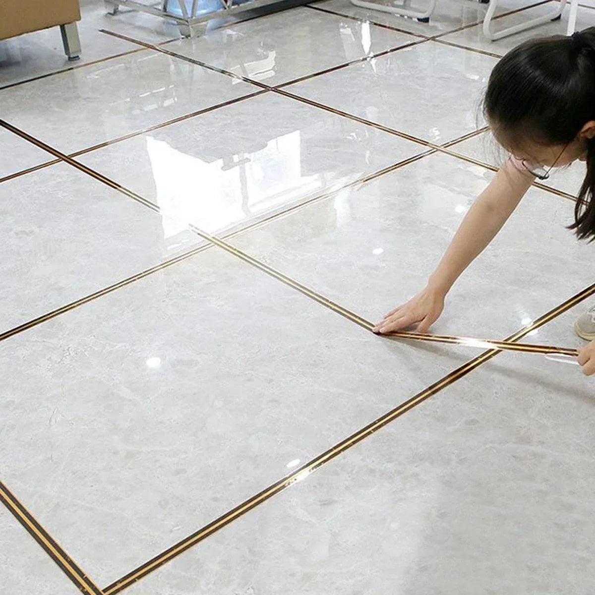 Cuộn 5M Keo Dán Khe Gạch Chống Nấm Dán Sàn Tường Chống Ẩm