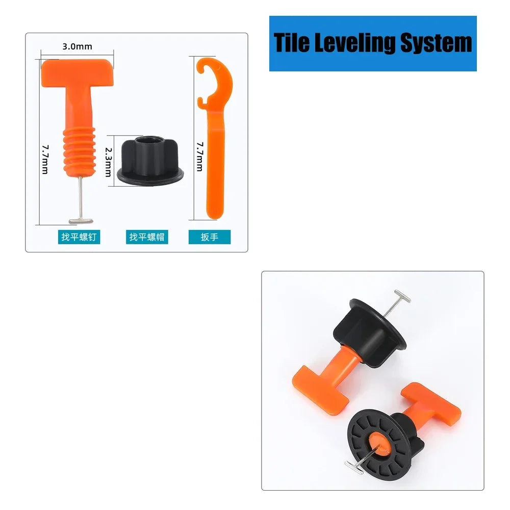 51-204Pcs Tile Leveling System for Tile Laying Level Wedges Alignment Spacers for Leveler Locator Spacers Plier Flooring Wall