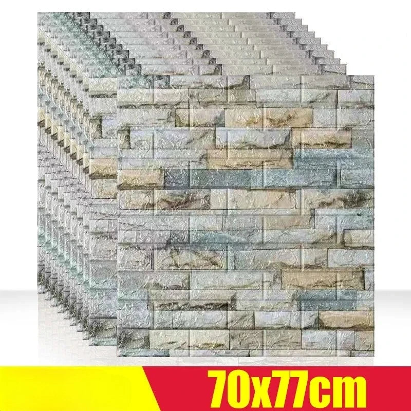 Bộ Dán Tường 3D Foam Gạch Chống Nước Tự Dính 1 5 12 Miếng