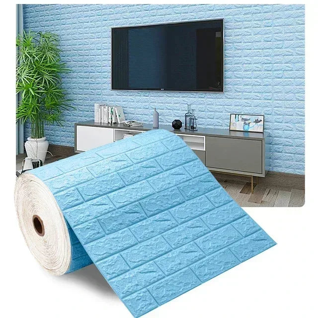 Giấy Dán Tường 3D Tự Dính Gạch Ốp Tường Phòng Khách