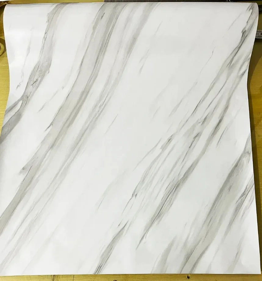 Modern Waterproof Marble Wallpaper Self Adhesive Foil Mould Proof Stickers for Kitchen High Temperature Resistant Wall Decor
