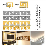 Guong Gan Tuong Acrylic Vien 10x10cm Bo 10 Trang Tri Nha