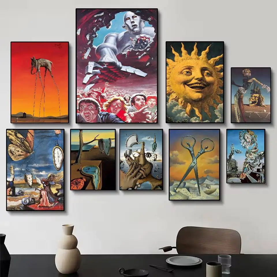 Tranh Surrealism Salvador Dali Poster Dan Tuong Chiu Nuoc