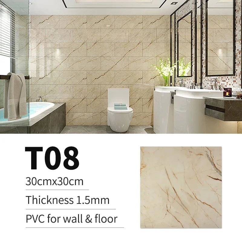 Gói 10 20 30 Miếng Dán Sàn PVC Đá Marble 30x30cm Chống Thấm