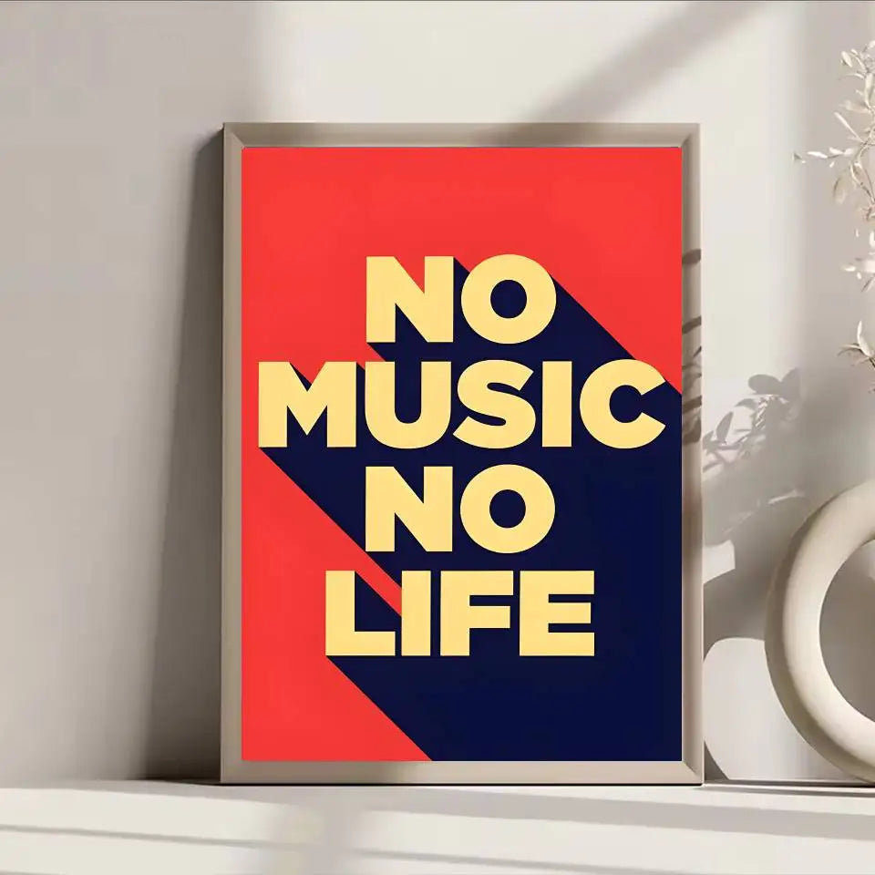 Poster Vinyl Retro Mid Century Dán Tường Tự Dính Chống Nước