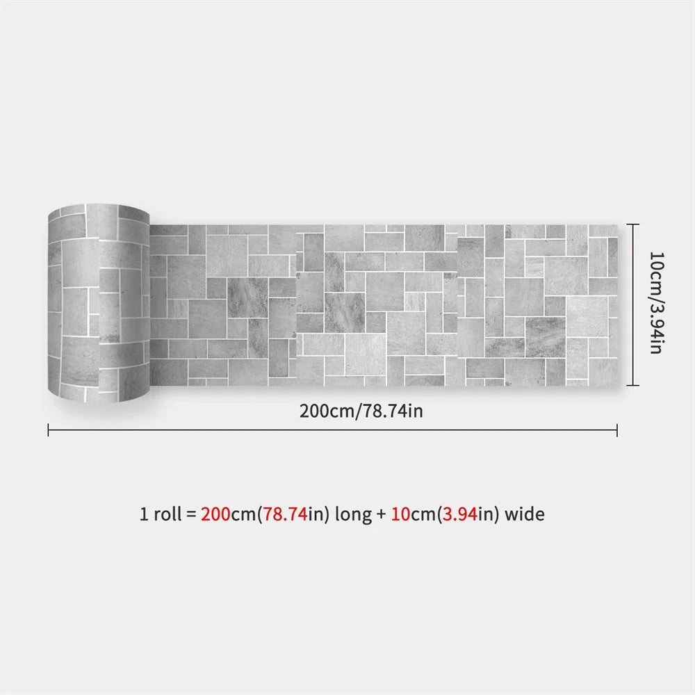 Waterproof Self-Adhesive Baseboard Wall Sticker Waistline Baseboard Wall Trim Corner Line Protector Decor Skirting Board Decal