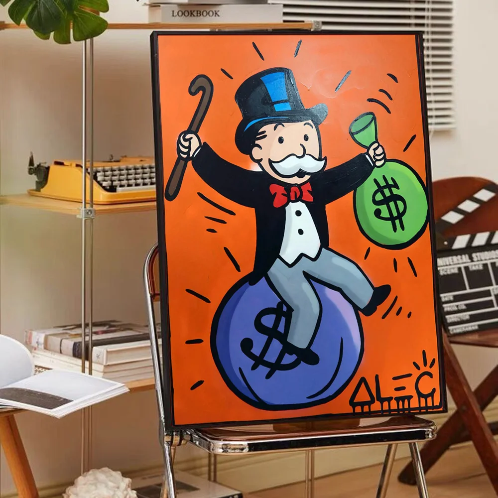 Poster Graffiti Alec Monopoly Money Waterproof Treo Tuong
