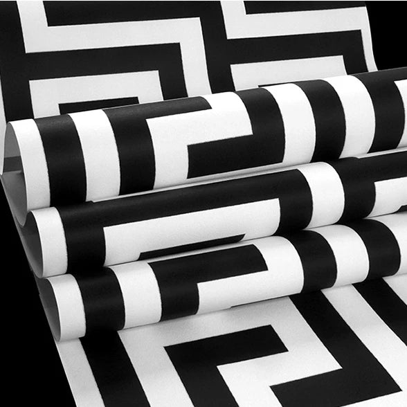 Greek Key Lattice Modern Geometric Wallpaper Hotel Study Background Wall PVC Bathroom Waterproof Wallpaper Pegatinas De Pared
