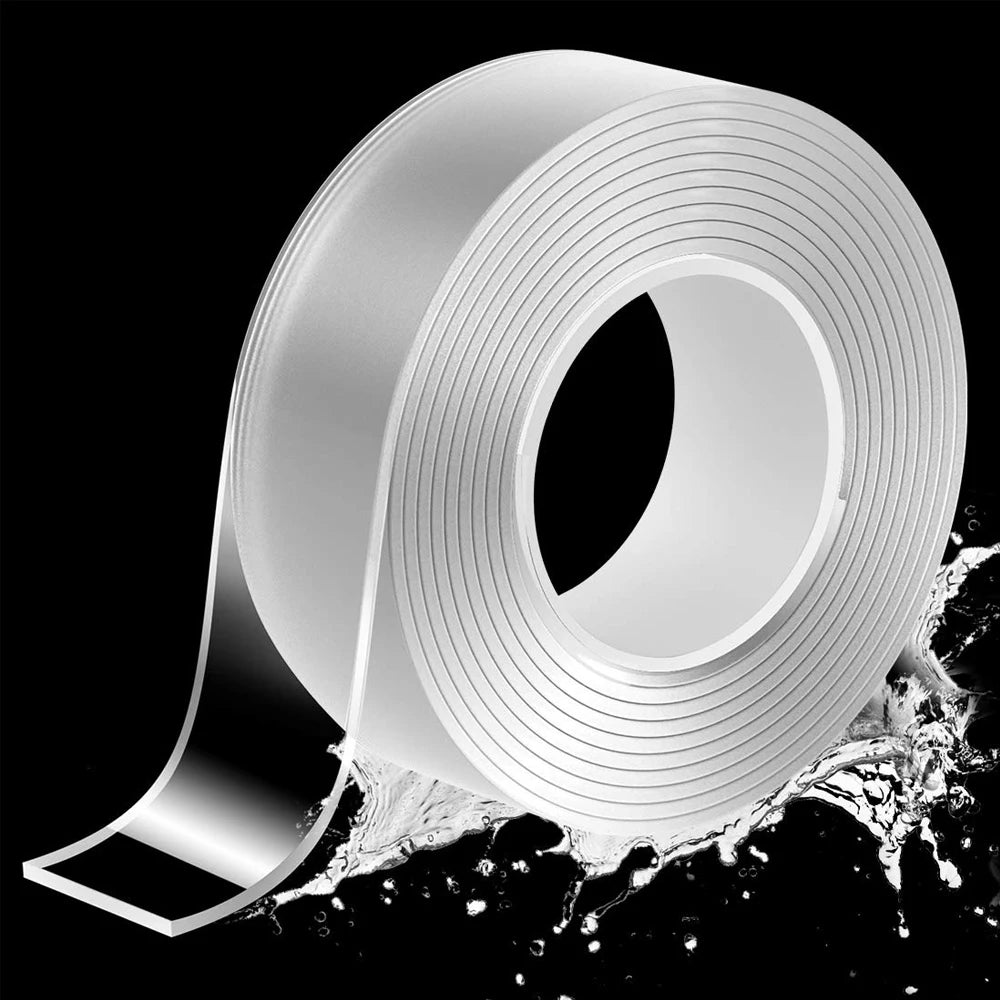 Băng Keo Hai Mặt Nano Trong Suốt Siêu Dính Dễ Gỡ Chịu Nước
