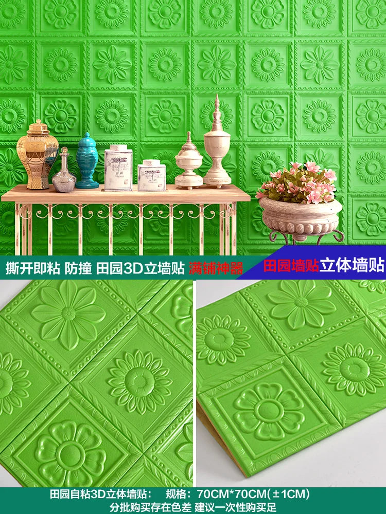 Dán Tường Nordic 3D Tự Dính Trang Trí Phòng Ngủ Phòng Khách