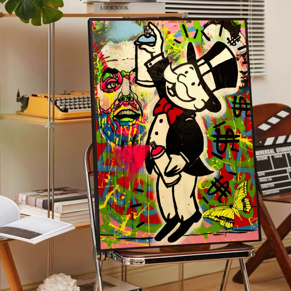 Poster Graffiti Alec Monopoly Money Waterproof Treo Tuong